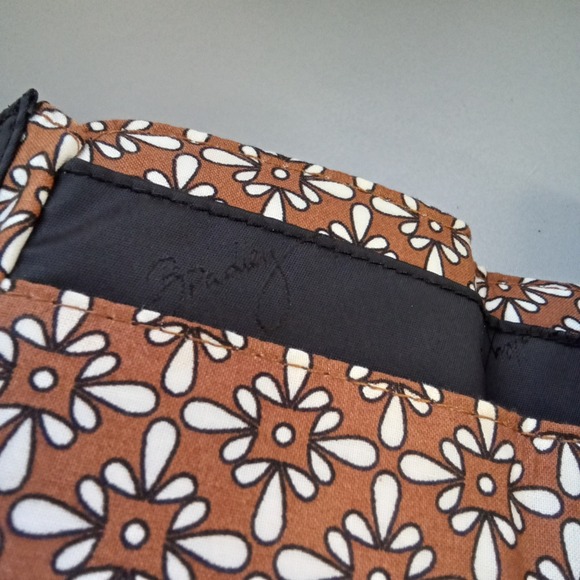 Vera Bradley Brown Paisley‎ Wallet Snap Closure Quilted - Picture 2 of 10